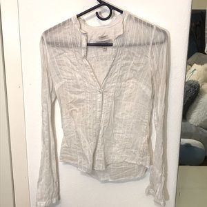 Small white sheer Abercrombie and Fitch top